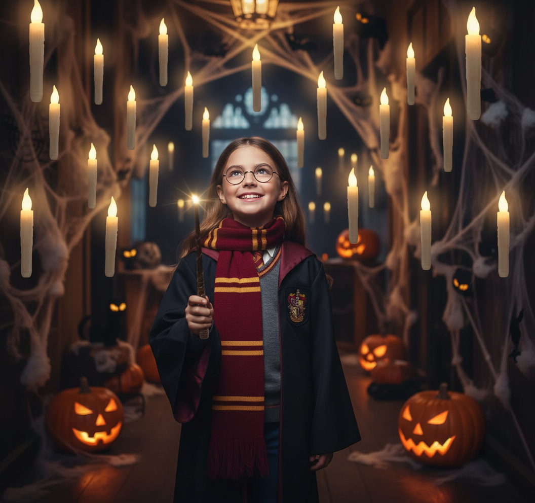 Floating Lumos candles